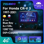 Автомобильный радиоприемник 2DIN Android10 для Honda CR-V CRV 3 1997-2001, Blu-Ray IPS, Автомобильный приемник, GPS-навигация, автомобильное радио, Bluetooth плеер IGO