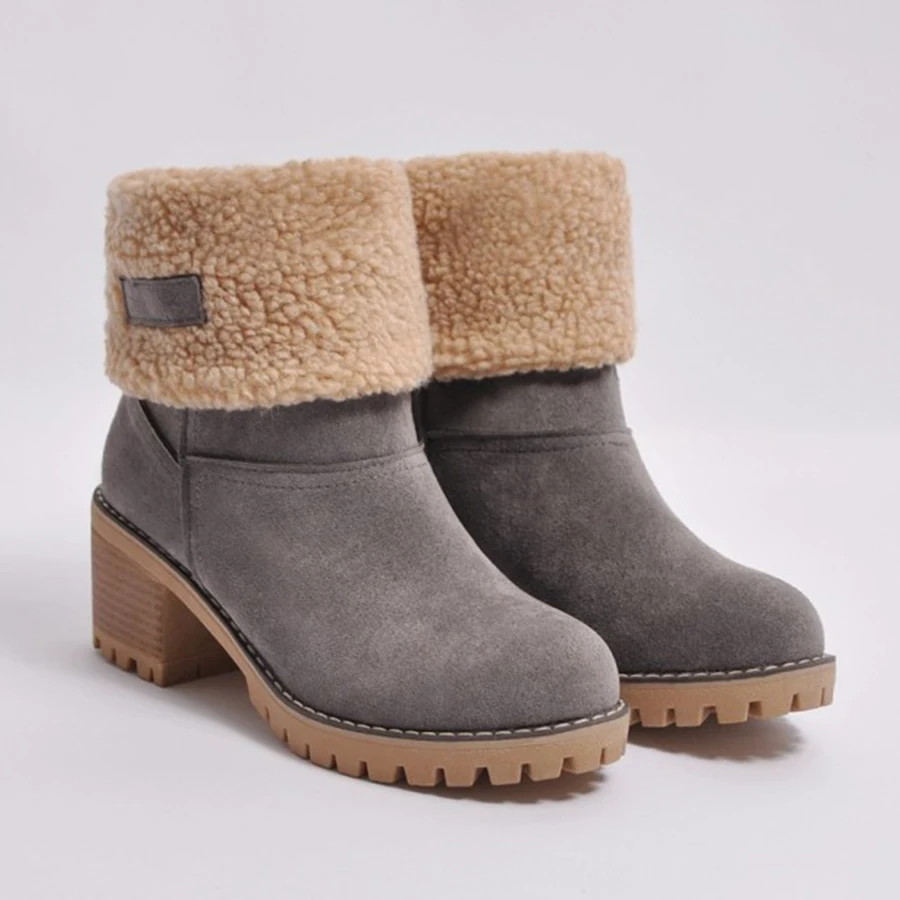 

Ngouxm Sneakers Women Winter Warm Short Plush Fashion Ankle Boots Sneakers High Top Shoes Plus Size Zapatillas Mujer
