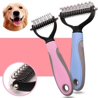 hair removal comb for dogs cat dematting deshedding brush grooming tool for matted long hair curly pet detangler fur trimming