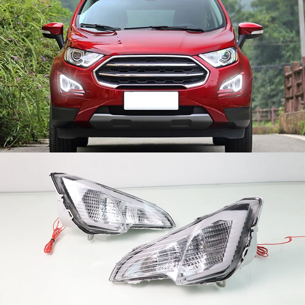 CSCSNL 2 светодиодный т. светодиодные дневные ходовые огни для Ford EcoSport 2018 2019 2020