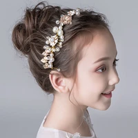 girls perform korean crown accessories childrens birthday gift hairpin hairpin pearl personality crown