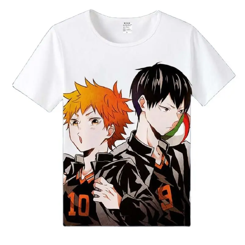Высококачественная аниме Haikyuu Hinata Shoyo kageyama tobio хлопковая короткая футболка
