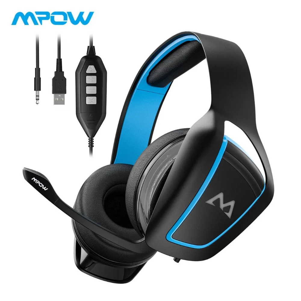 Mpow EG1 USB и 3 5 мм Проводная игровая гарнитура с микрофоном 7 1 виртуальный объемный