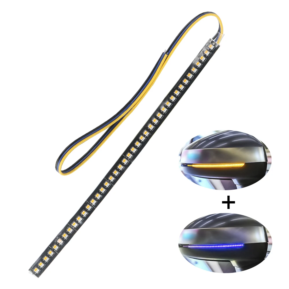 LEEPEE светодиодный течет поворотов полосы светильник Янтарный синий автомобиль