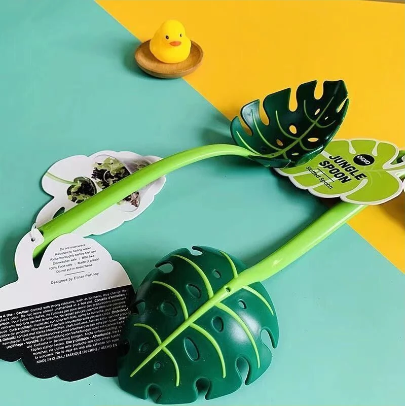 

Creative Kitchen Green Leaf Colander Leaves Colander Noodle Spoon Spoon Drain Daily Necessities Tools Cooking Spoon Shovel