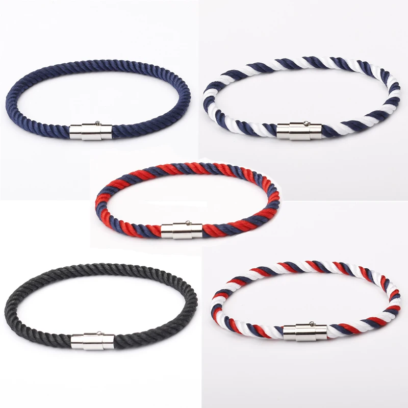 Браслет с красной/черной/синей нитью для женщин и мужчин серебряный цвет