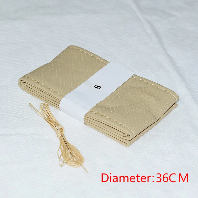 

Рулевого аксессуары автоаксессуары для автомобильные товары колеса автомобиля Универсальная кожаная оплетка чехлы на машину в салон рулевое колесо крышка автомобиля в комплекте иголки и нитки из искусственной кожи Комп