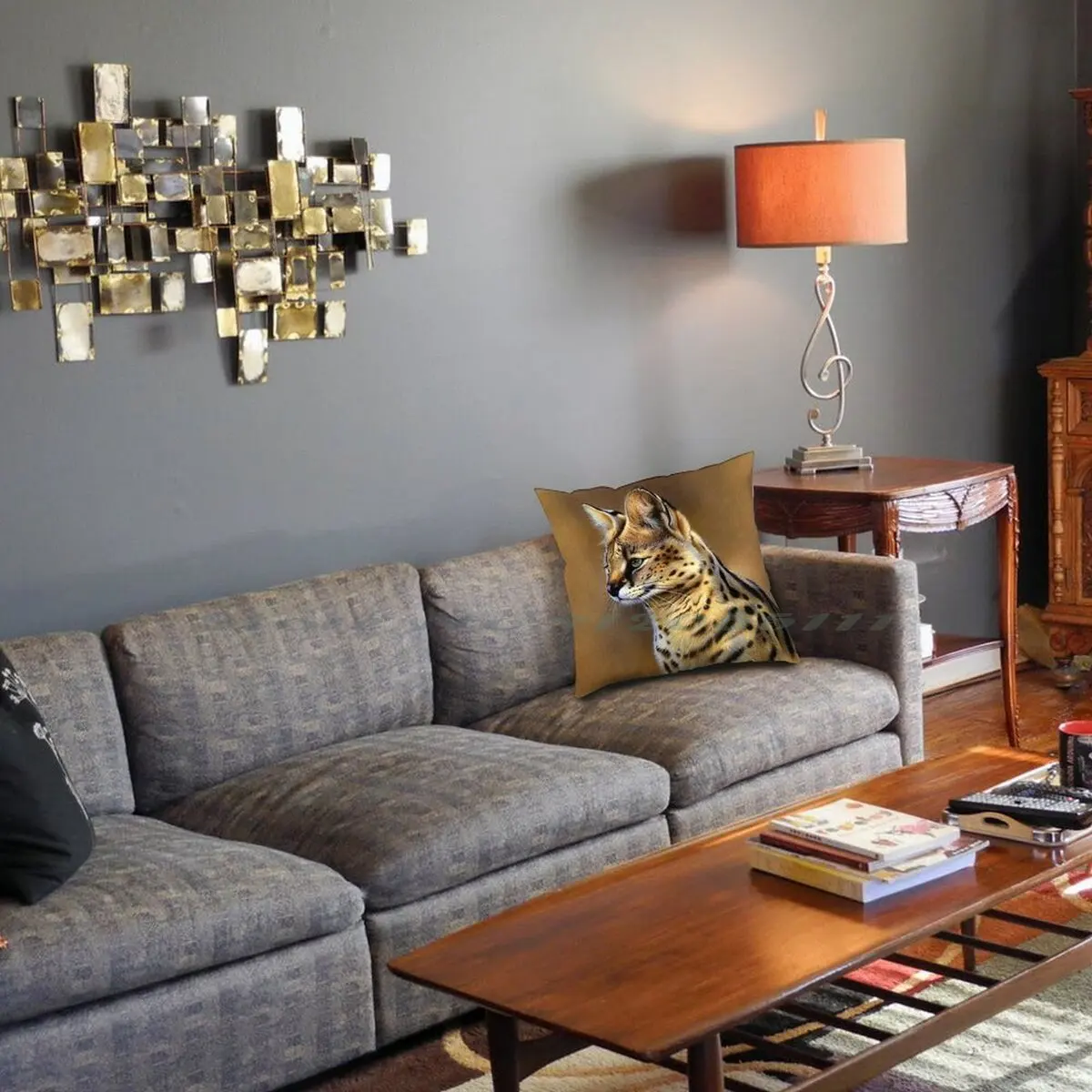 Наволочка для подушки Serval наволочка из хлопка и льна с изображением кота кошки