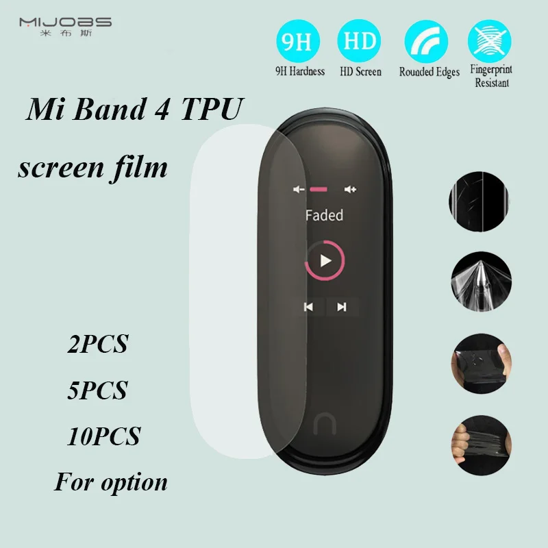 Mi JOBS для Xiaomi mi Band 4 защитная пленка на весь экран Аксессуары Анти-exclosure Гидрогелевая защитная пленка