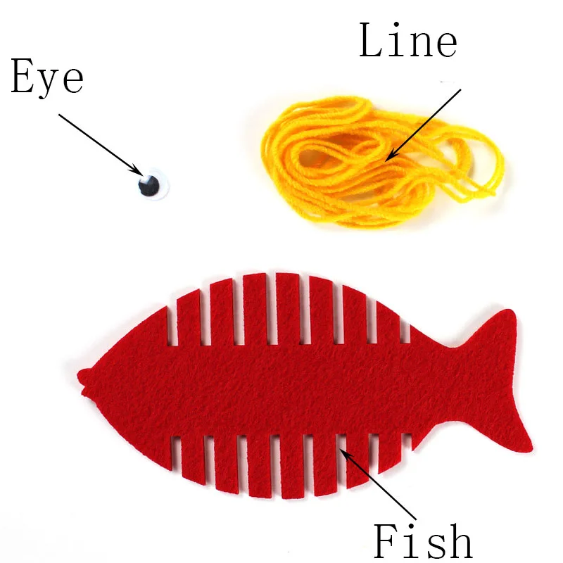 1 шт. детский сад обернутый Threading Wear Line Fish ручная Игра Головоломка обучающие