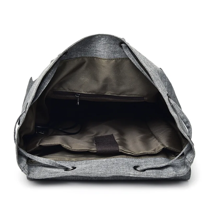 

New Casual Wearable Backpack Fashion All Match Drawstring Backpack Unisex College Wind Large Capacity Travel Bag