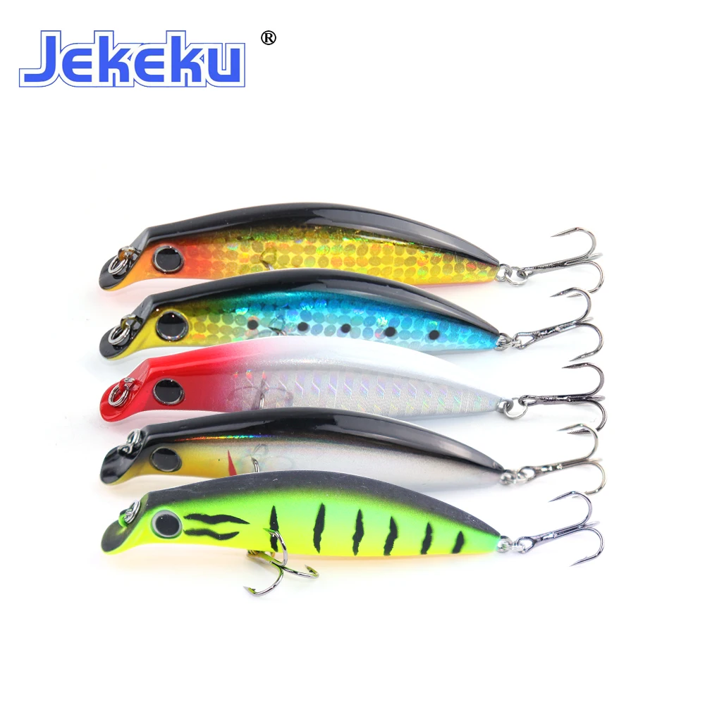 

Приманка рыболовная JEKEKU, 75 мм, 8,5 г, с 2 крючками, 5 цветов