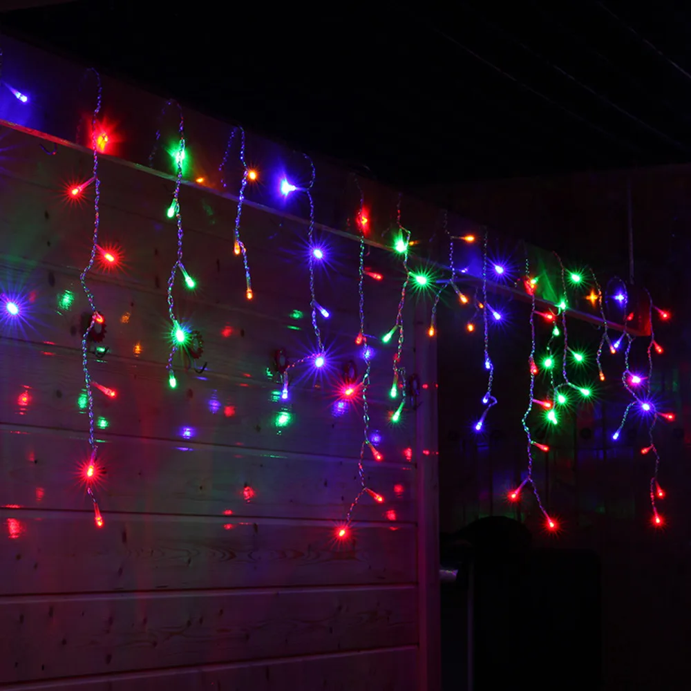 

LED Fairy Light Copper Wire Dazzling Hanging String Icicle Lights Window Led Garland Decor For Christmas Wedding Party Bedroom