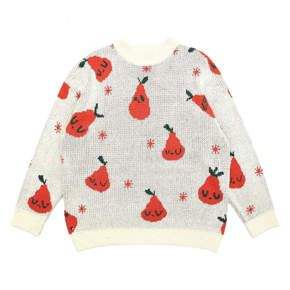 Забавный Милый милый зеленый винтажный дизайнерский Женский Свитер оверсайз