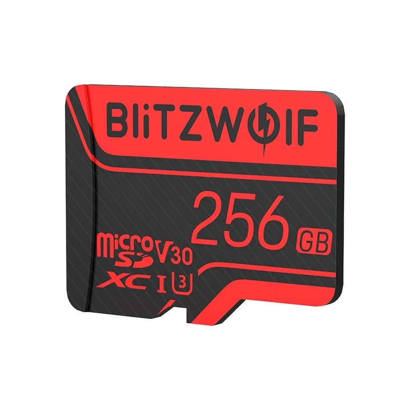 Карта Micro SD BlitzWolf с адаптером карта памяти Class 10 U3 TF 32 ГБ 64 128 256 для камеры