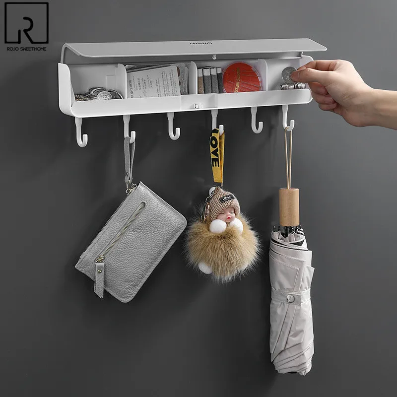 

Things Storage Boxes Plastic Hanging Hooks Towels Behind Door Key Holder Kitchen Hanger Wall Organizer Toilet Shelf Accessories