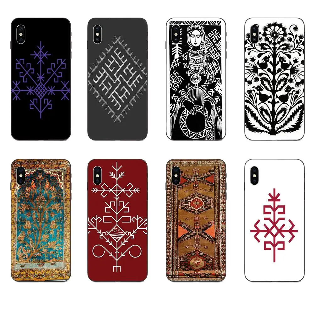 Латвийский в этническом стиле знаки Солнца Дерева Austras кокс для Galaxy A3 A5 A6 A6s A7 A8 A9 A10