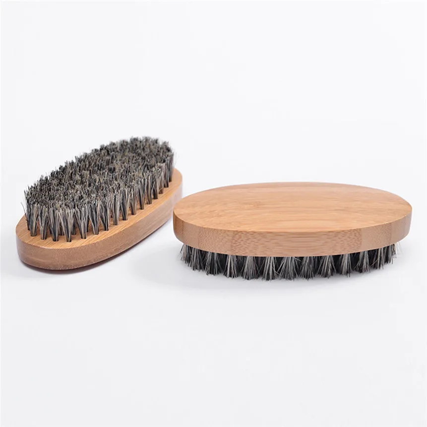 Natural Boar Bristle Beard Brush For Men Bamboo Face Massage That Works Wonders To Comb Beards and Mustache Drop Shipping 80716 | Красота и