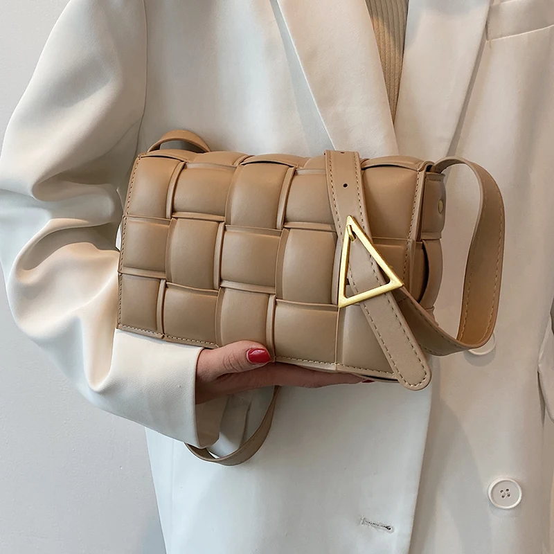 

INS Women Chain Brand Weave Messenger Bags Designer Luxury Green Good Quality Shoulder Crossbody Bags Ladies Travel Handbag