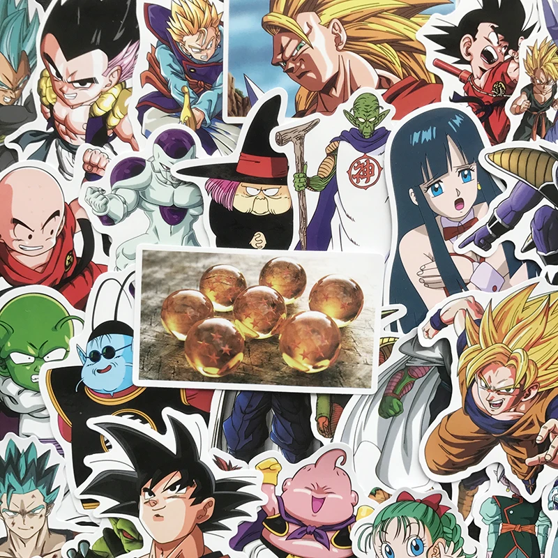 50 шт. японского Аниме DragonBall Z наклейки Супер Saiyan наклейка Гоку бомба для