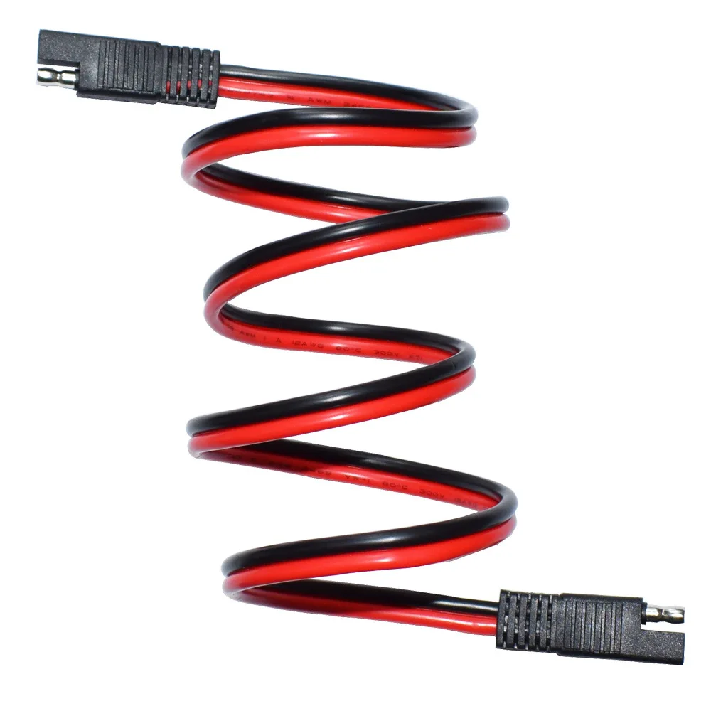 12AWG 100cm SAE Extension Cable SAE to SAE Quick Disconnect Wire Harness SAE Connector for Solar Panel Battery Cars Tractor