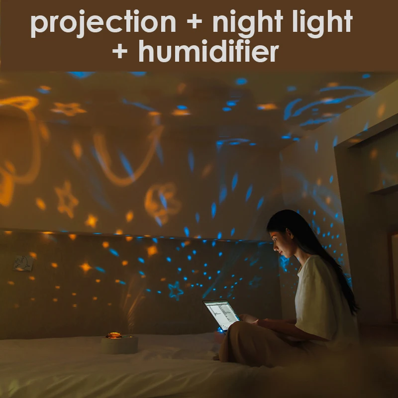 Новый Беспроводной увлажнитель воздуха 1000 мл Ёмкость звездное пространство