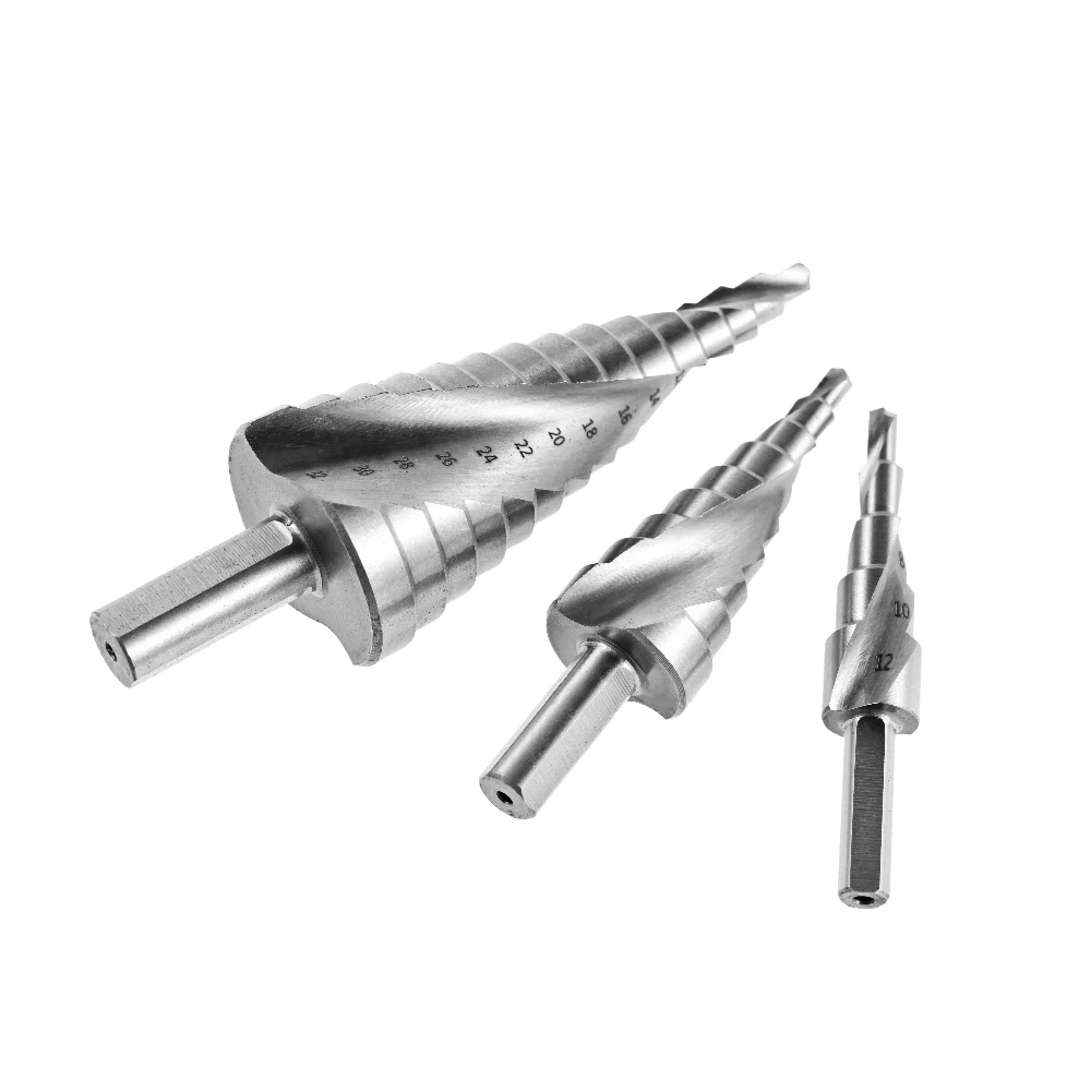 Спиральное и прямое Рифленое центральное сверло из быстрорежущей стали 4 12/20/32 мм