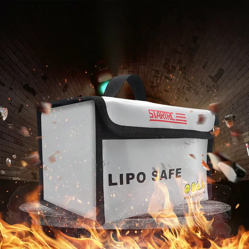 Bolsa de seguridad Lipo, bolsa de almacenamiento ignífuga a prueba de agua para batería li-po, protector de seguridad para batería de Dron FPV RC