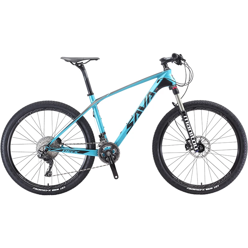 SAVA горный велосипед mtb 27,5 ''карбоновый mtb велосипед карбоновая рама горный велосипед mtb карбоновый с SHIMANO DEORE XT и MANITOU воздушной вилкой