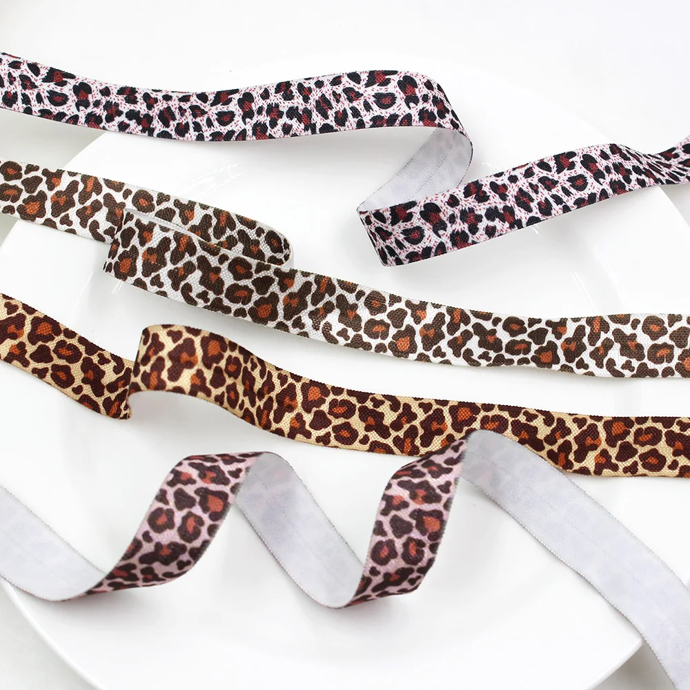 

5yds,5/8" cartoon Fold Over Elastic Stretch Foldover FOE Elastics for Hair Ties Headbands DIY handmade Accessories,E-20421-655