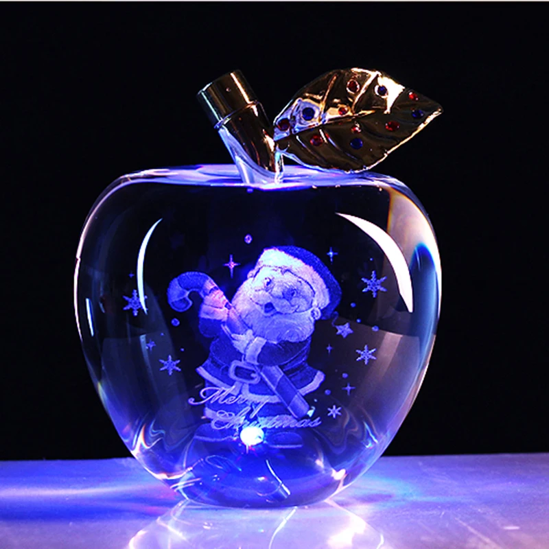 Персонализированные хрустальные свадебные изображения лазерное яблоко Ремесло