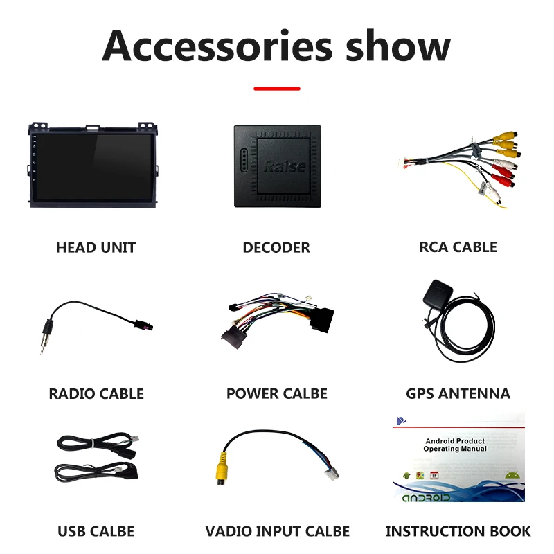 

Android 10 2 Din Car Radio Multimedia Player Octa-Core 4G Bluetooth GPS Navigation For Toyota Land Cruiser Prado 2004 - 2009