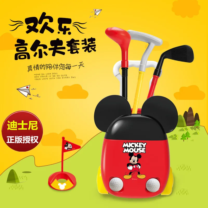 

Оригинальный Набор для игры в гольф с оригинальным изображением героев Диснея Микки, детские игрушки, Минни