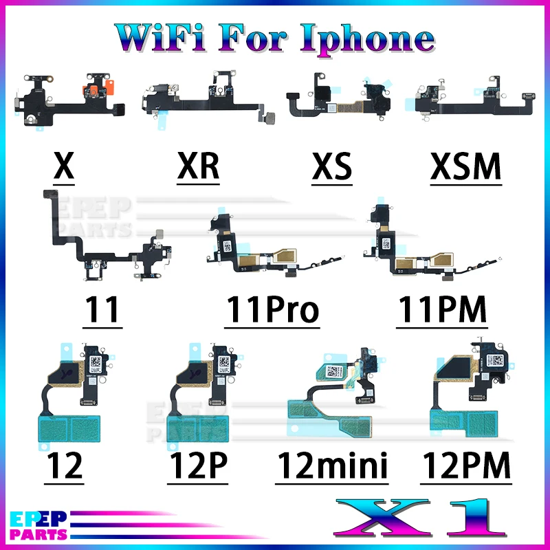 1 pcs Original Wifi Antenna Signal Flex Cable for iphone X XR XS 11 12 Pro Max 12mini 11Pro  Xsmax 12Pro