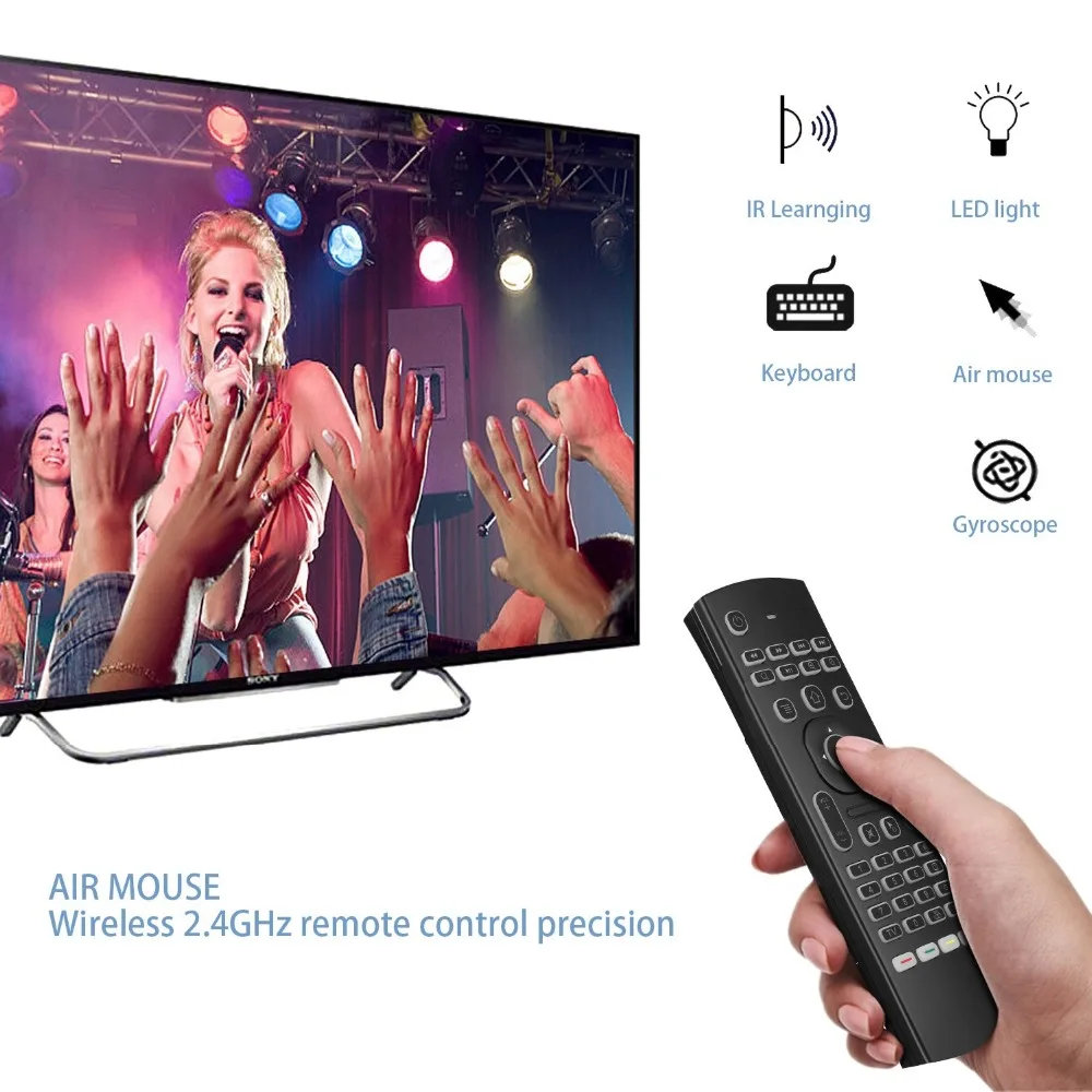 MX3 L 7 Air Mouse T3 Smart Voice Remote Control 2 4G Беспроводная клавиатура для X96 mini KM9 A95X H96 MAX Android TV