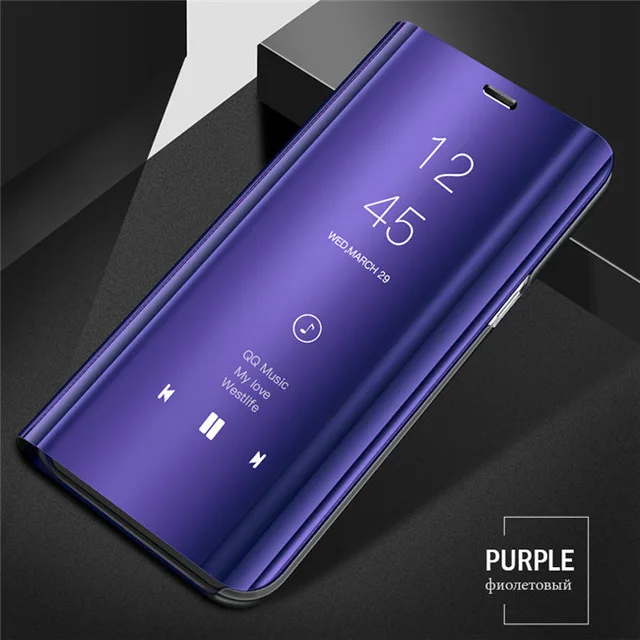 Зеркальный чехол для XiaoMi Redmi Note 7 откидной кожаный чехол-подставка PocoPhone F1 Mi 8 SE A1 A2