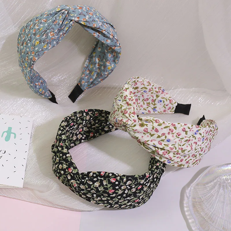 Haimeikang Print Wide Hairbands Headband For Women FashionBezel Hair Bands Accessories Ladies Elegant Retro Headwear |