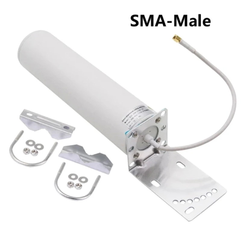 4G LTE Outdoor 698-2700MHz 12dBi Wideband Omni External Barrel Antenna with Dual SMA Male Connector for Router | Мобильные телефоны
