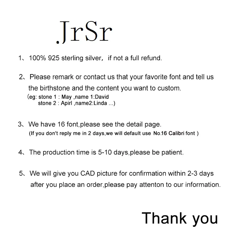 JrSr горячая Распродажа Персонализированные 925 пробы серебро изготовляемый на