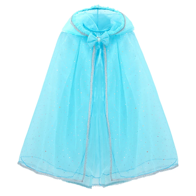 Голубой палантин Эльзы YOFEEL накидка для вечерние девочек Детский костюм