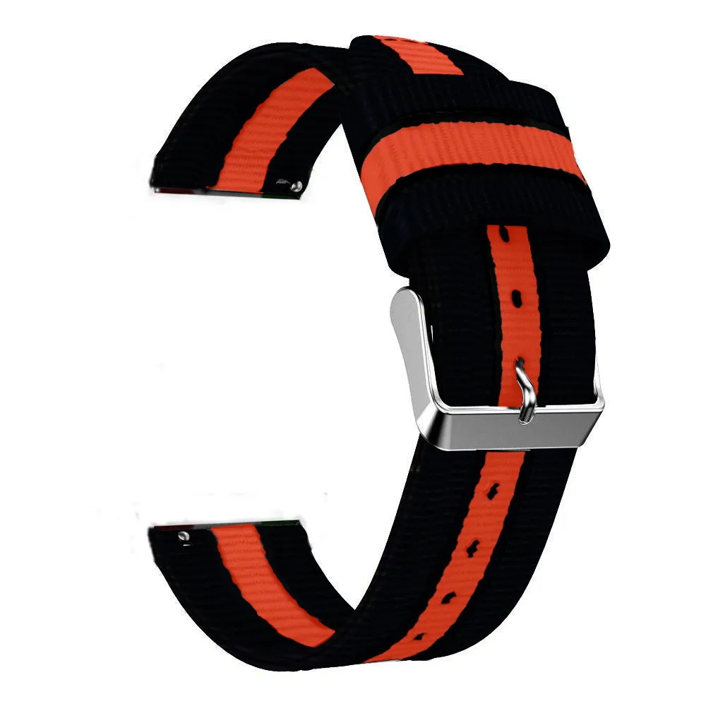 black orange Нейлоновый ремешок для samsung Galaxy Watch 46mm Galaxy Шестерни S3 22 мм спортивный ремешок для часов для Huami Amazfit huawei часы 2 gt Ticwatch 1 - Цвет ремешка: black orange