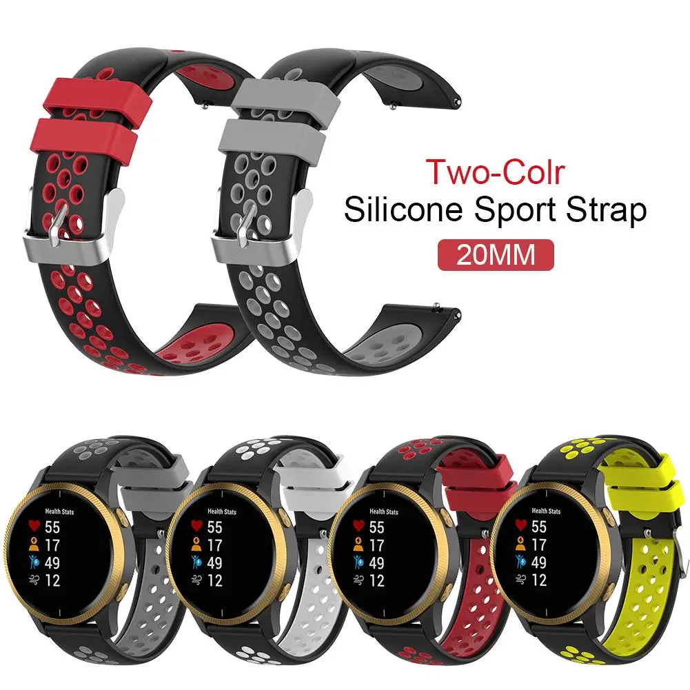 Мягкий силиконовый спортивный ремешок для наручных часов Garmin Benz Fenix Amazfit GTS Galaxy Watch
