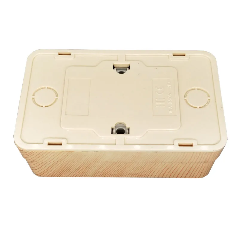 Двухкомпонентная розетка из древесины цветная Европейская настенная Schuko 250 в 16 А