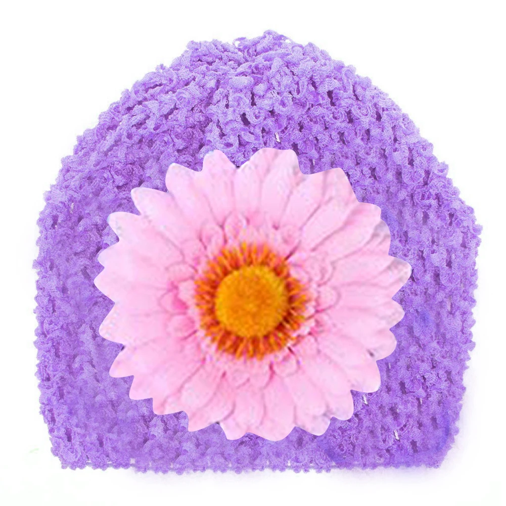 Детская Реалистичная ажурная вязаная крючком эластичная Шапка-тюрбан шапочка