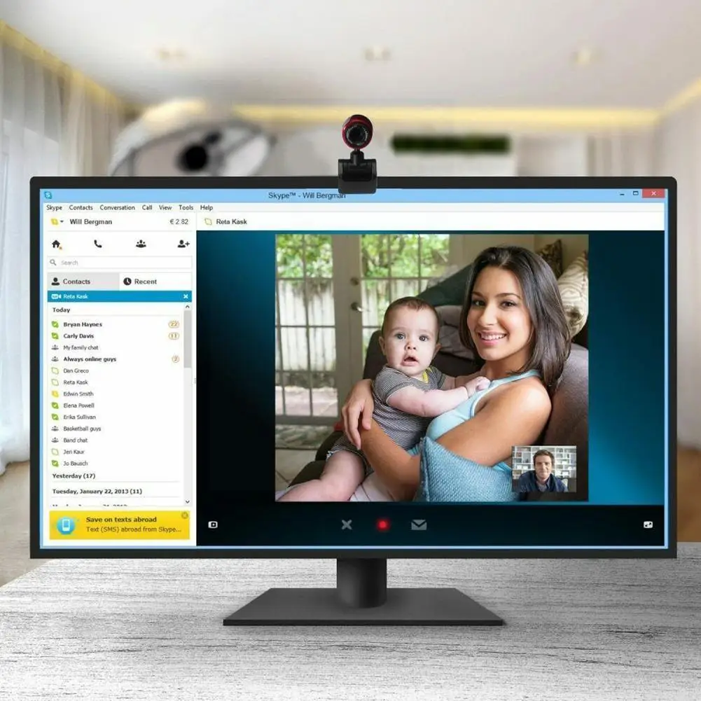 Веб-камера 480p для ноутбуков и настольных компьютеров поддержка различных