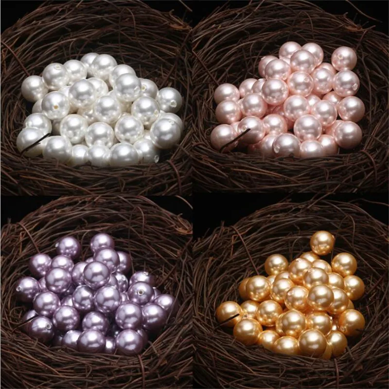 Бусины с натуральным пресноводным жемчугом 8/10/12/14 мм 10 шт.