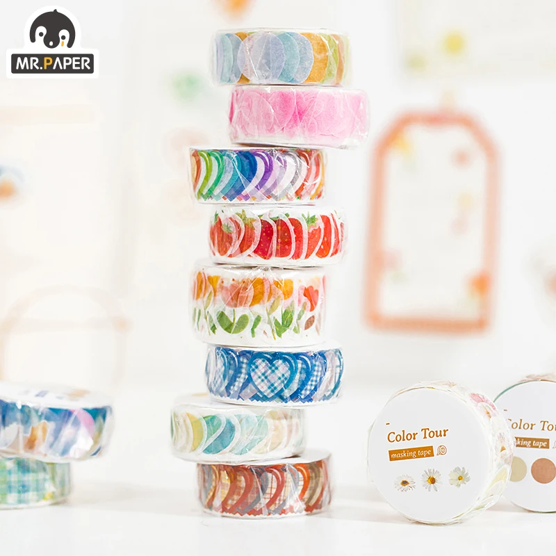 Mr.Paper 12 дизайн цветной Тур серии плед цветок Любовь скрапбук вырезное правило