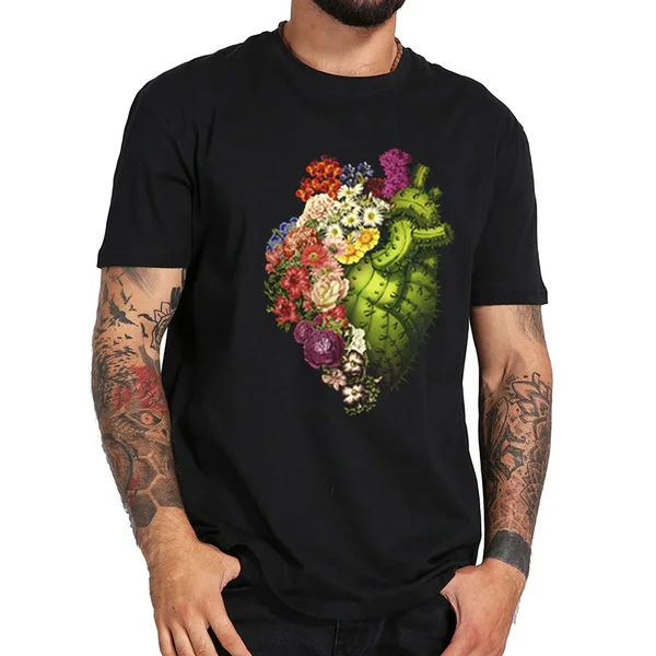 

healing heart 2019 new summer t shirt Cotton high quality men t-shirt casual loose fit top tees for fans