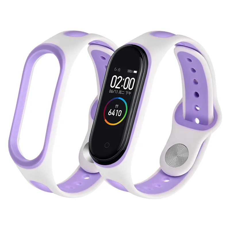 Newest Soft Silicone band for xiaomi mi band 5 3 4 Strap watch wrist strap U-shaped wristband replacement strap for mi band 6 3