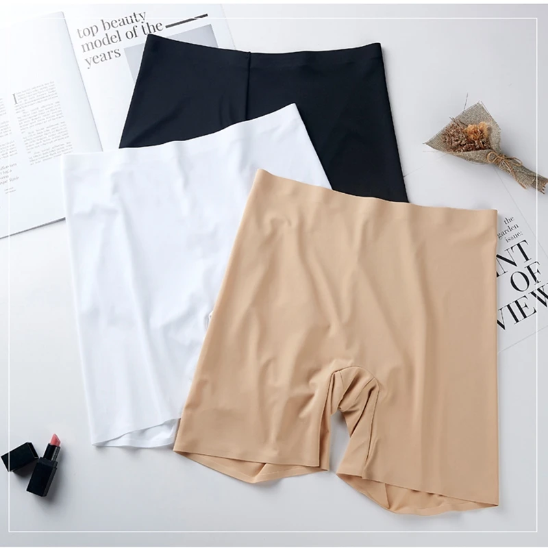 Женские безопасные короткие брюки летние эластичные бесшовные боксеры с высокой